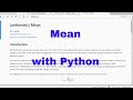 Python - Mean