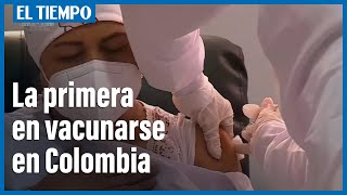 Así fue el momento de la primera vacunación contra covid 19 en Colombia