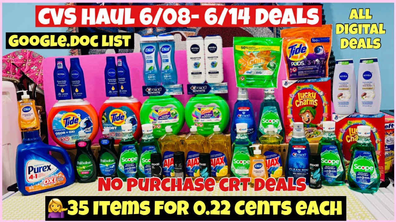 Cvs Haul 6 08 6 14 Deals Cvs Free Cheap Couponing Deals This Week