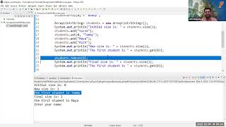 Array Lists and While Loops