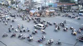 Rush Hour Traffic in Ho Chi Minh City, Viet Nam