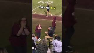 High school football coach proposes to his girlfriend after big win 👏❤️