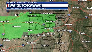 Flash Flood Watch for Parts of Arkansas