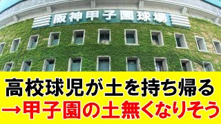 【悲報】２０年後、甲子園の土がなくなる説