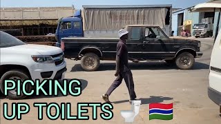 SD \u0026 SJM out picking up toilets and wash basins ( sinks ) 😂