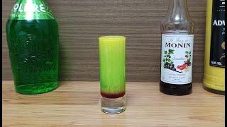 Cocktail Shot Squashed Frog. How to make Cocktail Shot Squashed Frog. With Melon liqueur  \u0026 Advocaat