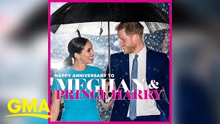 Happy anniversary Meghan Markle and Prince Harry l GMA