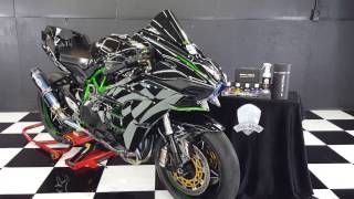 เคลือบแก้ว Kawasaki Ninja H2 Supercharged #Mega Shield ระบบพ่นระบบทาราคาไม่แพง