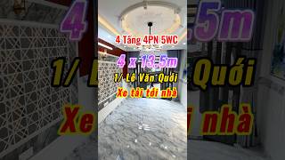 Nhà đẹp 4Tầng 4PN 5WC hẻm 246 Lê Văn Quới Bình Tân hướng Tây siêu đẹp #viral #nhadep