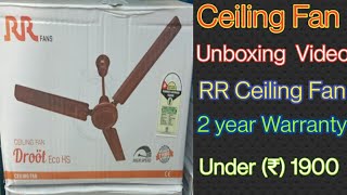 Unboxing RR Ceiling Fun (Droot) //      Full Video (DrootRR) Ceiling Fun //         2 Year Warranty