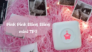 vretti TP1 pink pink bling bling stylish pocket thermal printer.