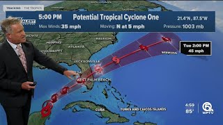 NHC tracking Potential Tropical Cyclone One