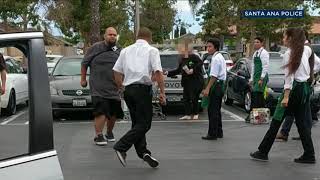 VIDEO: Santa Ana Stater Bros. robbery suspect punched to ground I ABC7