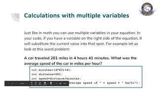 Using variables to Solve Math Problems in Java