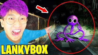 6  YouTubers Who Found PURPLE RAINBOW FRIENDS in Real Life! (FGTeeV, LankyBox & FV FAMILY)
