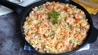 Arroz 3 delicias como PLATO ÚNICO. Fácil rápido y riquísimo