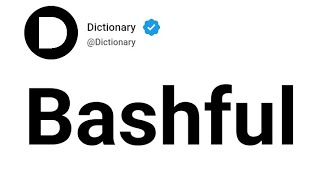 Bashful Meaning In English