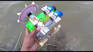 How to make a turbo power RC boat || super fast || plastic bottle boat