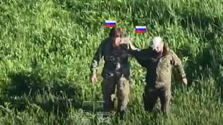 Russian army eliminates their own soldiers because they surrendered to Ukrainian fighters.