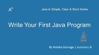 Java made simple - Write your first java program
