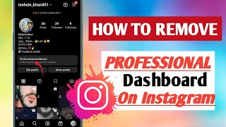 Instagram Par Professional Dashboard Kaise Hataye [How To Delete Professional Dashboard On Instagram