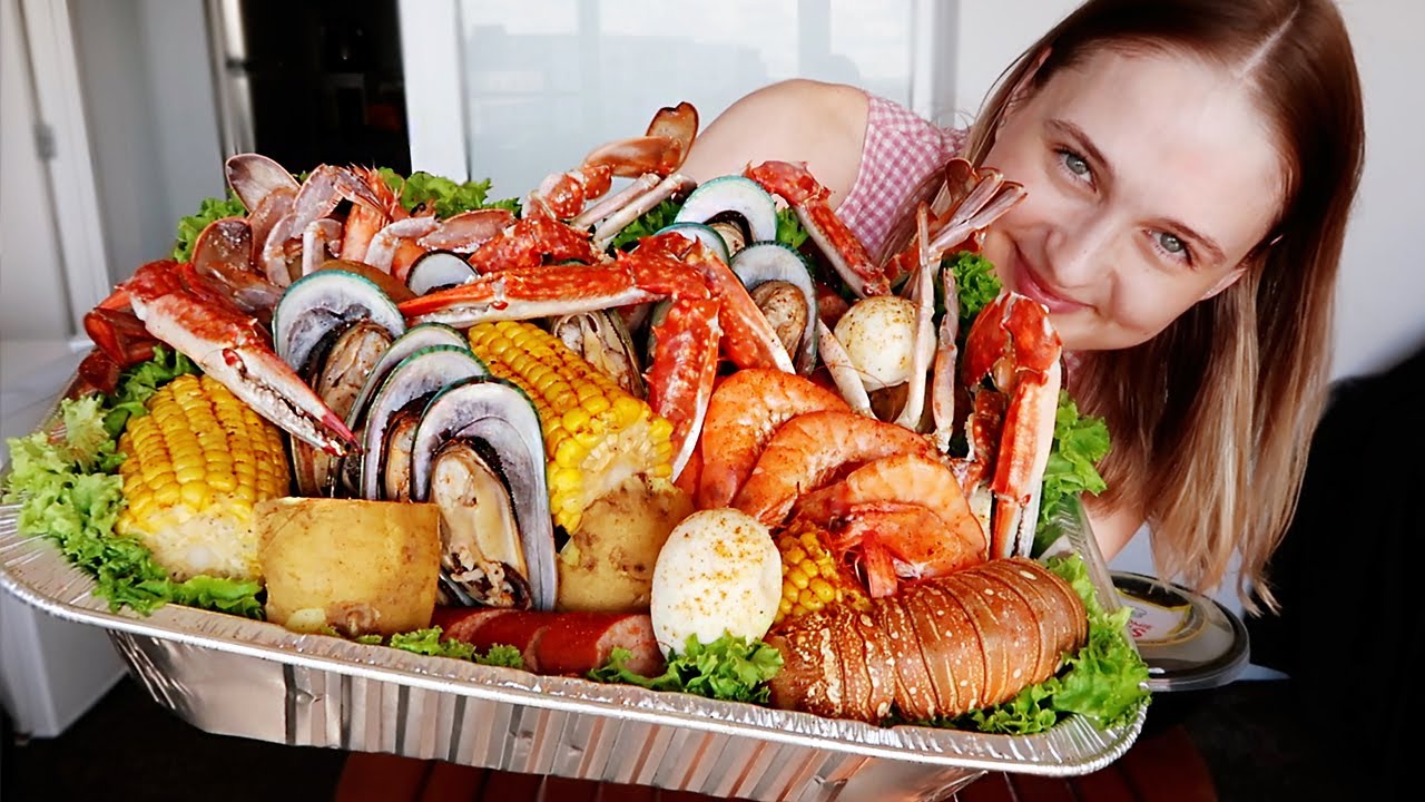 Massive Seafood Boil Mukbang - YouTube