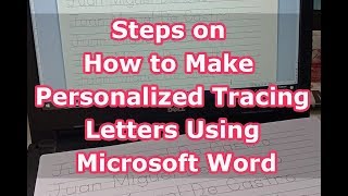 Steps on How to Make Personalized Tracing Letters Using Microsoft Word