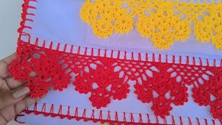 😍 LINDO BARRADO FÁCIL #crochet #crocheting #croche #barradinho