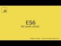 ES6 let and const