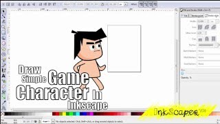 Draw simple game character in inkscape