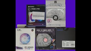 5-ARGB-Fan Comparison (Lamptron, Raijintek, Thermalright, Upsiren & Zeaginal)