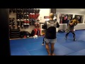 ryan learning southpaw ft. venum bag gloves and title boxing air mitts