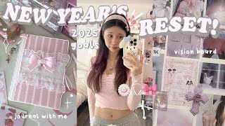 NEW YEARS RESET ᯓ★🍥 2025 goals + vision board, journal with me, setting intentions ⊹₊⟡⋆