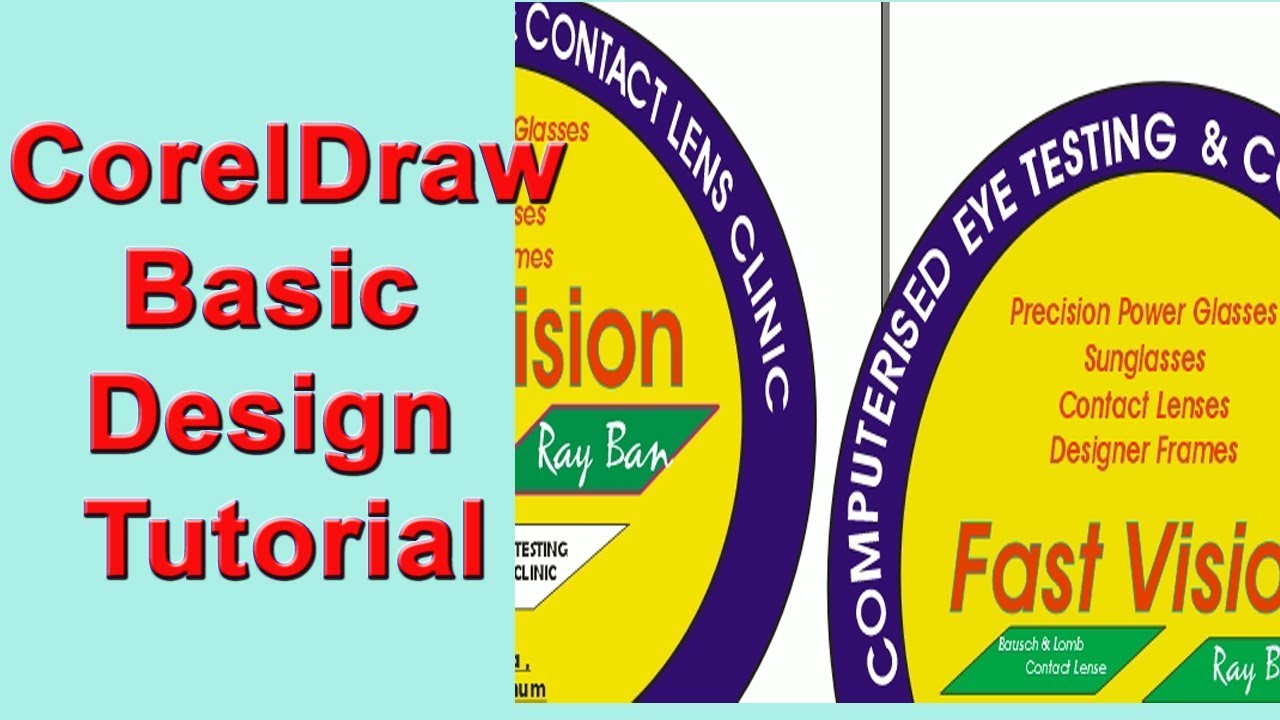 Corel Draw Basic Design Lesson 1 - YouTube