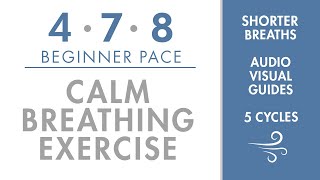 4-7-8 Calm Breathing Exercise | Beginner Pace  | Short & Easy Breaths  | Simple Pranayama Exercise