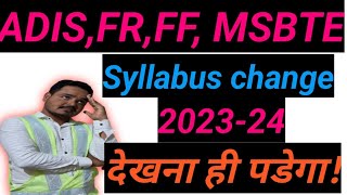 ADIS syllabus change/2023-24 MSBTE Syllabus change