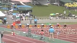 2010中学関東陸上女子100H予選3組