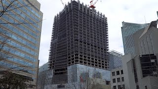 虎ノ門ヒルズ ステーションタワーの建設状況（2022年3月27日）