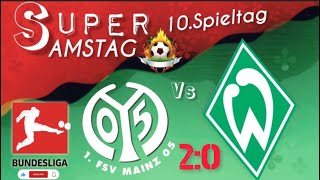 SV Werder vs FSV Mainz 05 [ 10.Spieltag ] Bundesliga Super Samstag Highlights