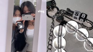 동대문 vlog 악세사리 부자재 쇼핑 / 광장시장 먹방 / 키치 키링, 진주 반지 만들기