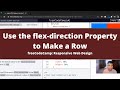 Use the flex direction Property to Make a Row (CSS Flexbox) freeCodeCamp Tutorial