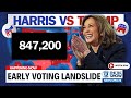 GOOD NEWS!! EARLY VOTING LANDSLIDE: Harris vs Trump 2024 Election Update