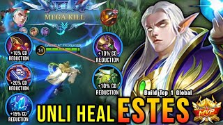 Almost No Cooldown!! Estes Unlimited Heal Build - Build Top 1 Global Estes ~ MLBB