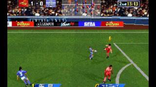 J.League Victory Goal 96 gameplay (Sega Saturn) (SSF 012 Beta R3)