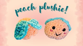 crochet peach plushie! 🍑  easy amigurumi tutorial