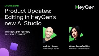 Product Updates: Editing in HeyGen's new AI Studio