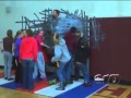 Hancock students tape teachers to the wall