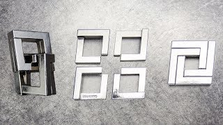 Quartet puzzle by Hanayama SOLVED. Easiest solution + 2 different solutions