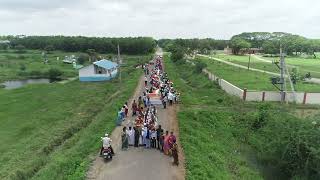 NTR District Nandigama Mandal  Lingalapadu Village Amrit Sarovar Video  DJI 0290