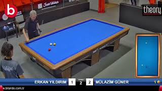 MÜLAZIM GÜNER vs ERKAN YILDIRIM | 3 Cushion Billiards Championship STAGE 3 -A- 2024 ANKARA